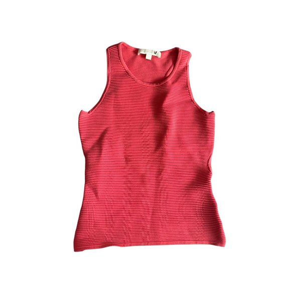 JONATHAN SIMKHAI Coral Ribbed Cutout Back Ribbed Tank Size Small - Picture 2 of 5